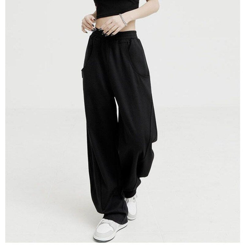 Geumxl Sweatpants Women Pants High Waist Wide Leg Trousers Casual Oversize Gray Sport Gym Female Clothing Korean Streetwear