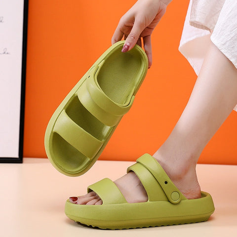 Geumxl Soft Sole Platform Pillow Sandals Women 2023 Summer Beach Non-Slip Cloud Slippers Woman Comfort Thick Bottom Sandalias