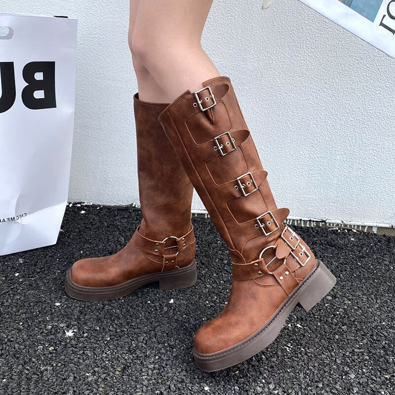 Geumxl 2023 Fashion Women Boots Winter Over The Knee Heels Quality Suede Long Comfort Square Botines Mujer Thigh High Boot Botas Mujer