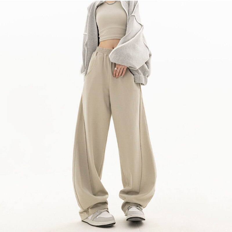 Geumxl Sweatpants Women Pants High Waist Wide Leg Trousers Casual Oversize Gray Sport Gym Female Clothing Korean Streetwear