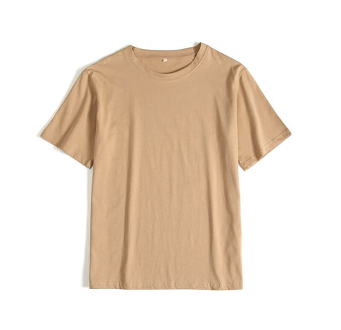 Geumxl Cotton T Shirt Women Summer 8 Solid Color Oversized Basic Harajuku Tshirt O-Neck  Female Tops Korean Casual Loose Tee Shirt