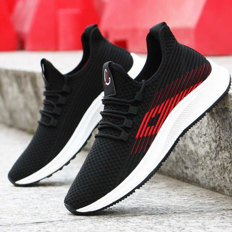 Geumxl Men's Casual Sports Shoes Breathable Mesh Comfort Increase Lace-Up Non-Slip Low-Top Male Sneakers Running Casual Shoes
