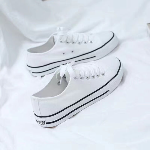 Geumxl-  2024 New Korean Style Ulzzang Daisy Canvas Shoes For Women 45 White Black Yellow Green Purple Color Sneakers Women