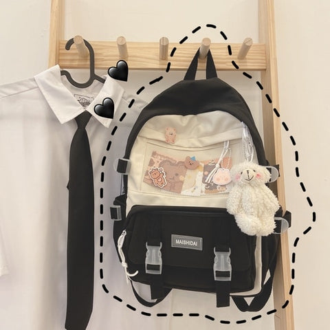 Geumxl Cute Girls Backpack Women Large Capacity Ins Simple School Bags For Teens Female Korean Harajuku School Student Bookbag Ladies