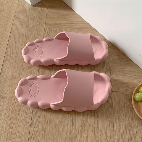 Japanese and Korean Women's Summer Slippers, Indoor Home Pure Color Simple New Fashion Soft Bottom Sandals