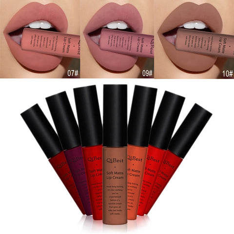 Geumxl Brand 34 Colors Lip Gloss Long Lasting Red Lips Matte Lipstick Liquid Lip Tint Cosmetic Nude Velvet Lipstick Matte Lip Makeup