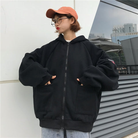 Geumxl Plus Size Hoodies Women Harajuku Streetwear Kawaii Oversized Zip Up Sweatshirt Clothing Korean Style Long Sleeve Tops 2023 New
