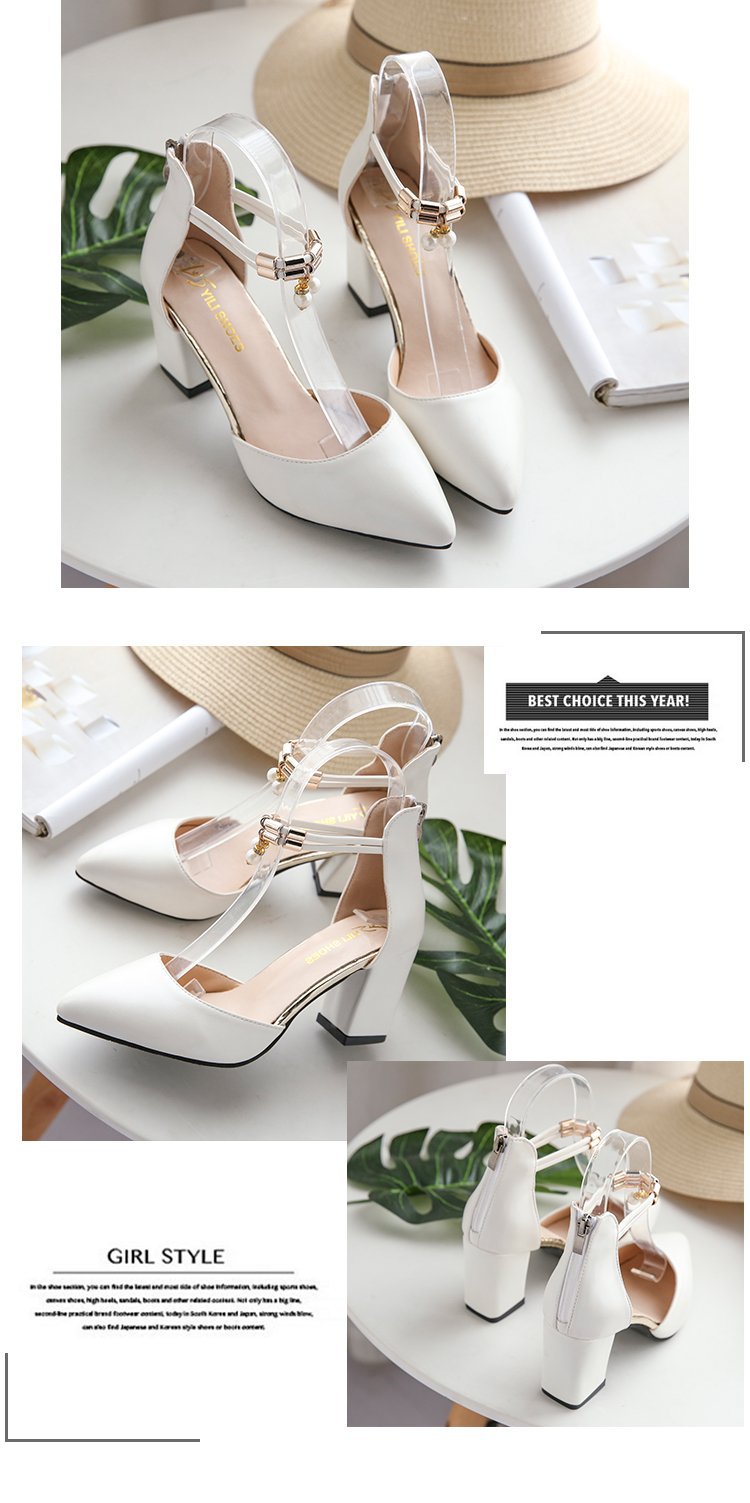 Summer Women Shoes Pointed Toe PumpsDress High Heels Boat Wedding Tenis Feminino Side With Sandals Zapatos Mujer Wedding 7563
