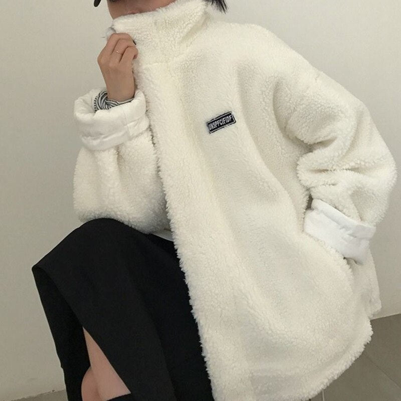 Teddy Fur Coat  Women Fleece Jackets Winter Jacket Faux Lambs Fur Kawaii Coat Korean Students Original Ukraine Parkas Plus Size