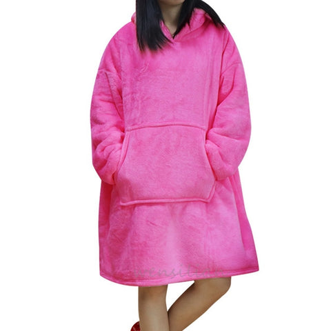 Hoodies Sweatshirt Women Winter Oversized Pullover TV Blanket Hoodie Super Long Giant Flannel Blanket Sleeves Sudadera Mujer