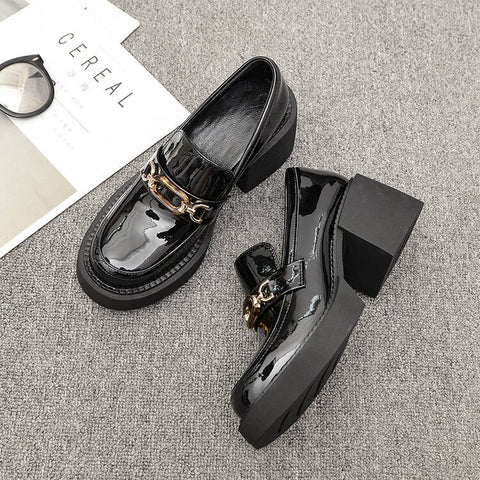 Geumxl Black Platform Shoes Women's Loafers Shoes Pumps Women's Spring Footwear Designer Heels Woman Sneakers Party Shoes Ladies