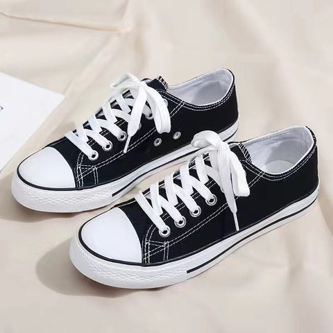 Geumxl-  2024 New Korean Style Ulzzang Daisy Canvas Shoes For Women 45 White Black Yellow Green Purple Color Sneakers Women