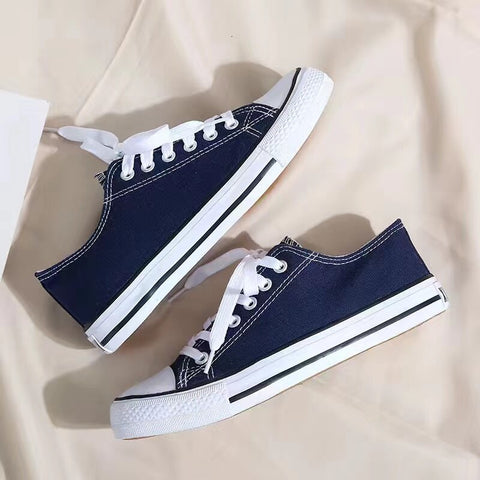 Geumxl-  2024 New Korean Style Ulzzang Daisy Canvas Shoes For Women 45 White Black Yellow Green Purple Color Sneakers Women