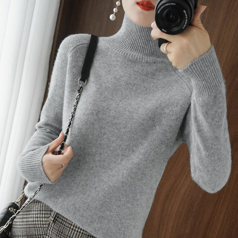 Geumxl Autumn Beadings Women's Sweater Pullover O-Neck Long Sleeve Solid Office Lady Female Jumper 2022 Winter Khaki Ladies Sweaters