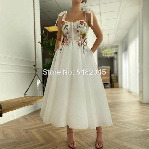 Geumxl Vintage Prom Dresses Bohemian 1950'S Flowers A-Line Tulle Party Gown Dress Christmas Robes De Cocktail Dresses For Teens