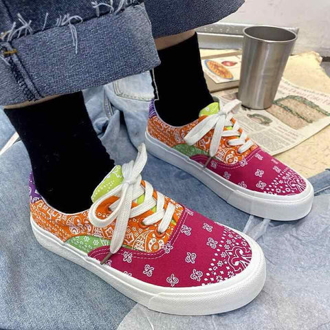 Geumxl- Women Shoes Kawaii Cartoon Women's Flat Shoes Casual Sneaker Canvas Women's Sports Shoes Girls White Vulcanize Designer Shoes