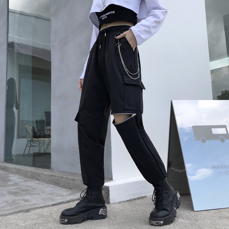 Geumxl Cargo Pants Woman Streetwear Fashion Jogger Trousers 2023 New Casual Hip Hop Harem Pants Harajuku Slim High Waist Woman Pants