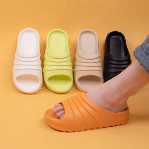 Eva slippers summer filp flop slipper for women indoor and outdoor thick soles solid color couples slippers for men and women
