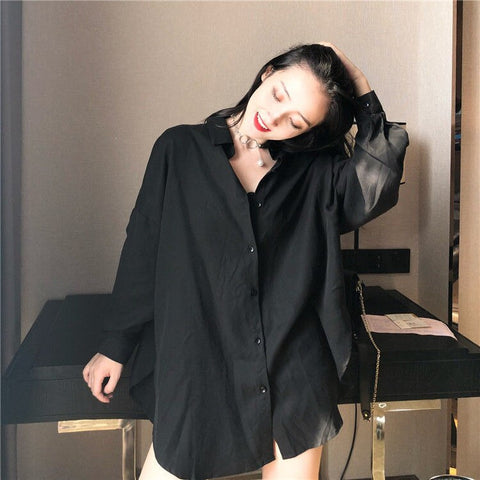 Graduation gifts Shirts Women Retro Simple Line Printed Casual Long Sleeve Cozy Elegant Buttons Ins Office Lady Tops Designed Trendy All-match