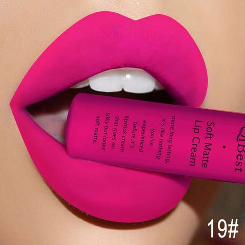Geumxl Brand 34 colors Lip Gloss Long Lasting Red Lips Matte Lipstick Liquid Lip Tint Cosmetic Nude Velvet Lipstick Matte Lip Makeup