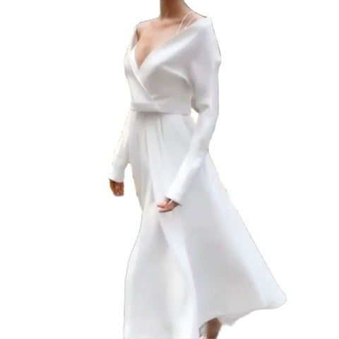Geumxl Women Two Piece Set White Dress Princess Puff Dresses Vestido De Fiesta Midi Dress Elegant Long Sleeve Chic Female Dress Suit