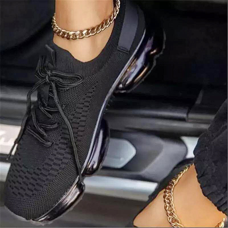 Geumxl Women Breathable Mesh Sneaker 2023 Woman Lace Up Vulcanized Ladies Comfortable Women's Casual Flat Female Tennis Shoes Plus Size