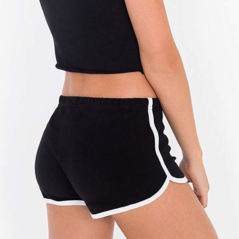 Geumxl Women Sports Shorts Gym Workout Waistband Running Jogging Summer Beach Short Pants Plus Size S-XXL
