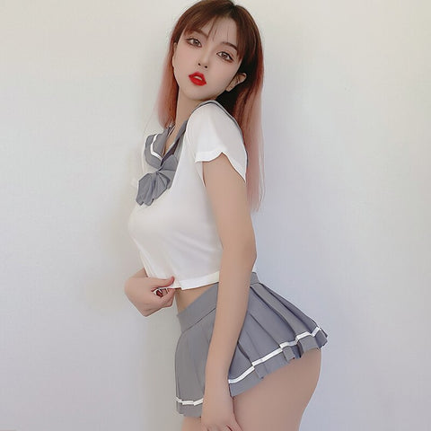 Geumxl  2022 Sexy Schoolgirl Costume Kawaii Lingerie Roleplay Erotic Cosplay Outfit Student Uniform Mini Skirt for Sex Naughty Girl