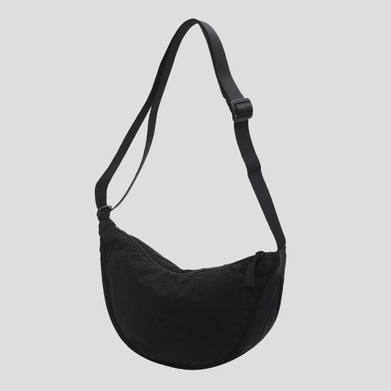 Geumxl Simple Design Women's Hobos Shoulder Bag Solid Color Female Nylon Messenger Bags Portable Travel Phone Pouch Zipper Handbags