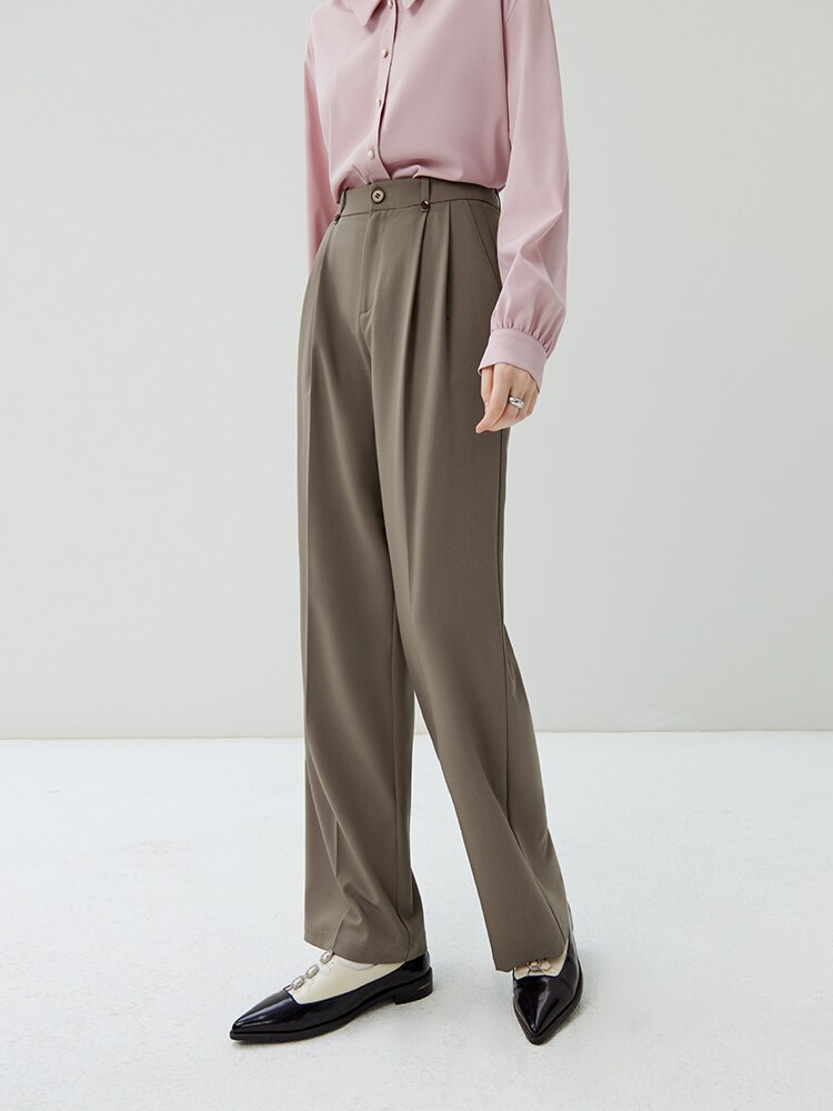 Geumxl Fashionable City Straight Suit Pants for Female Autumn 2023 New Casual Commuter Style All-match Full-length Pants Women