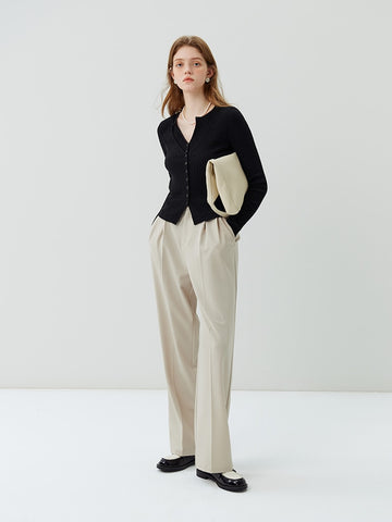 Geumxl Fashionable City Straight Suit Pants for Female Autumn 2023 New Casual Commuter Style All-match Full-length Pants Women