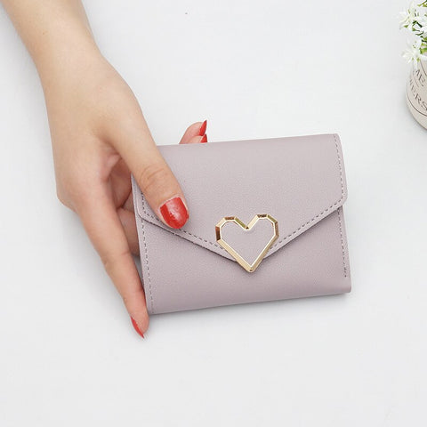 Geumxl Short Wallet Female Student Korean Version Love Tassel Coin Purse Mini Small Fresh Multifunctional Folding Wallet