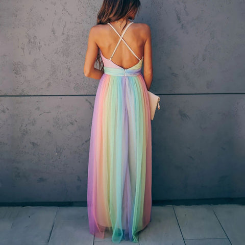 Geumxl Rainbow Tulle Maternity Dresses For Photography Long Pregnancy Photo Shoot Prop For Baby Showers Pregnant Women Maxi Gown