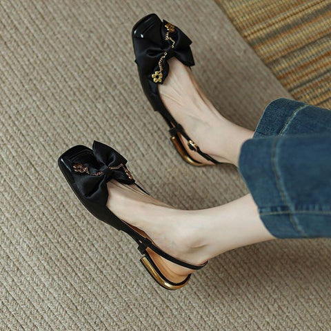Graduation  Plaid Women's Flat Sandals Sweet Bowknot Retro Female Single Shoes 2022 New Checkered Low Heel Slingback Prom Daily Ladies Flats