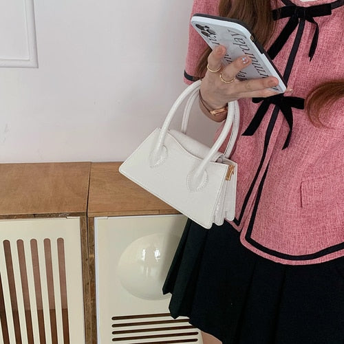 Fashion Pink Small Square Women Clutch Purse Handbags New Simple Ladies Messenger Bag Solid Color Female Shoulder Crossbody Bags
