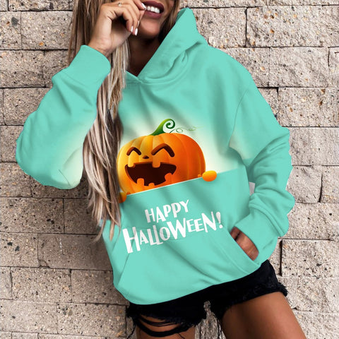Geumxl Halloween Hoodies Cool Cartoon Pumpkin 3D Print Pullover Sweatshirt Party Dress For Women And Children Tracksuit Winter Wear