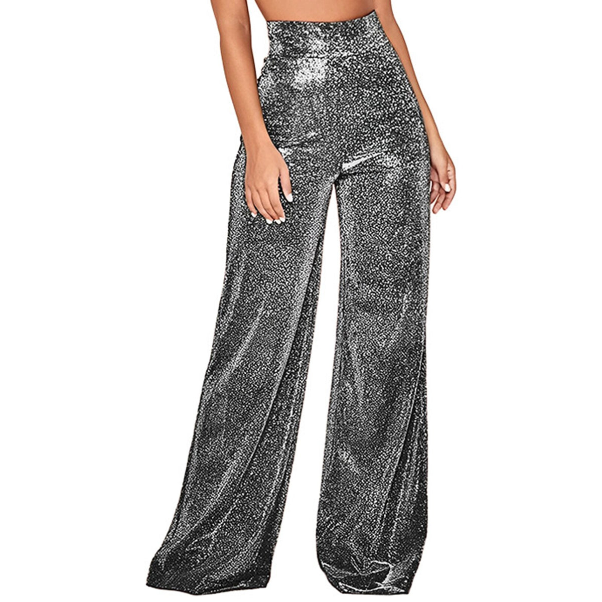 Back to School Women Sequin Straight Trousers Sparkly High Waist Pants Fashion Elegant Casual Shiny Sexy Trpusers Y2k Losse Vintage Pants
