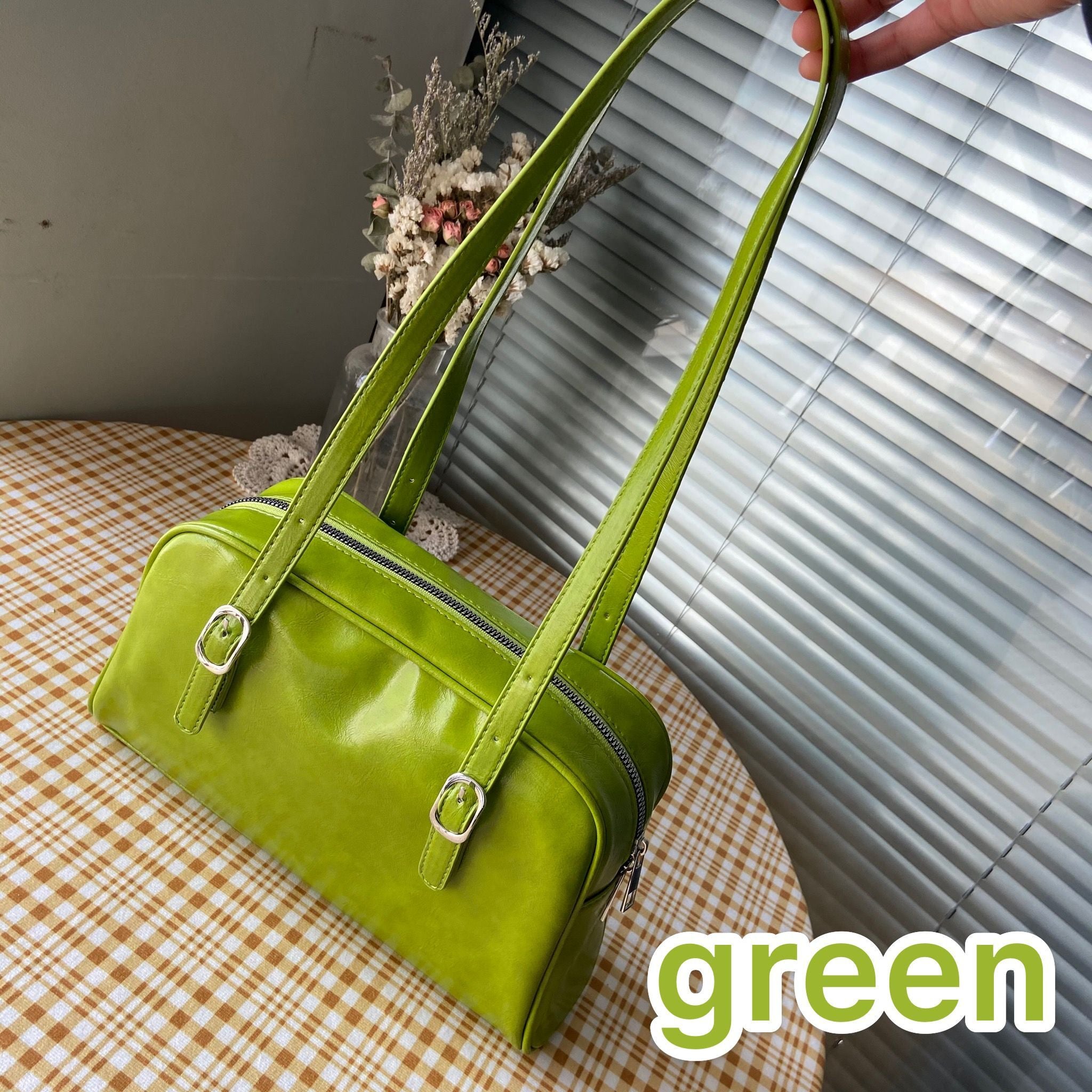 Back To School Fashion Women Green Big Shoulder Bags PU Leather Female Purse Handbags Large Capacity Ladies Daily Small Casual Tote Bolso Mujer