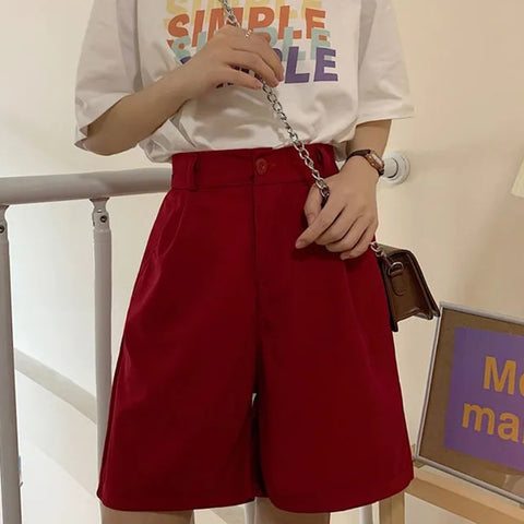 Geumxl Oversized Summer Shorts for Women 2023 Korean High Waist Loose Short Pants Woman All-Match Solid Color Shorts Female 5XL