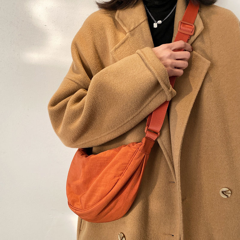 Back To School Simple Design Women's Messenger Bag Fashion Ladies Nylon Hobos Small Shoulder Bags Vintage Female Girls Purse Cloth Handbags