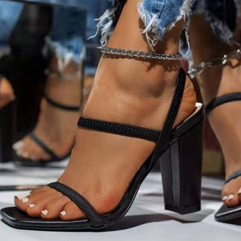 Geumxl Women High Heels Open Toe Casual Sandals Comfortable Leisure Thick Heel Wedge Slippers Beach Outdoor Finger Flat Big Toe Shoes