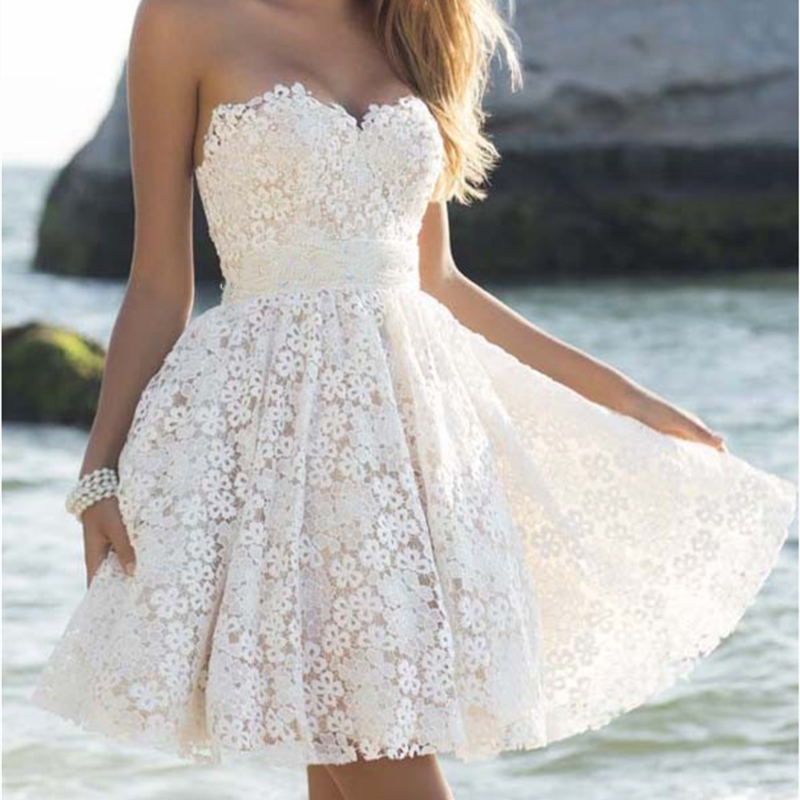 Geumxl White Mini Dress Elegant Party Dress Slim Simple Strapless  Lace Temperament Versatile Vestido Dresses Woman For Summer 2022