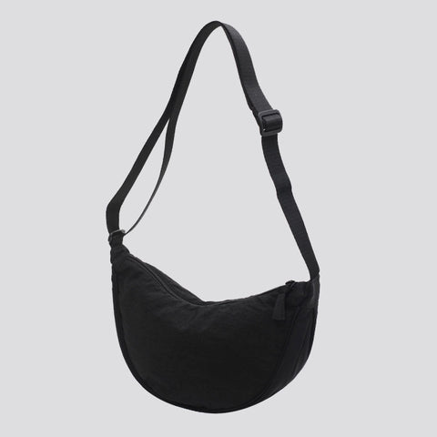 Geumxl Back to School Solid Color Women's Nylon Hobos Messenger Bags Vintage Female Girls Purse Cloth Shoulder Bag Simple Ladies Messenger Bag Handbag